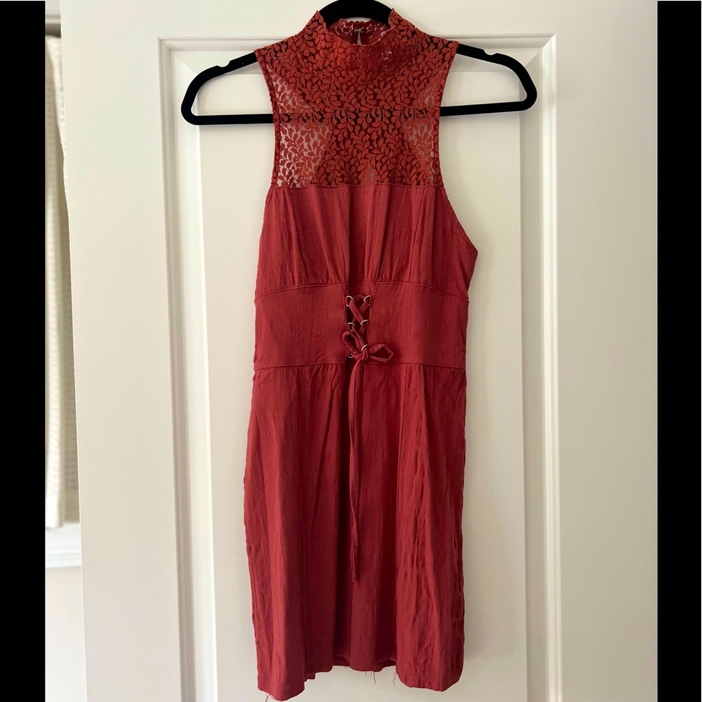 Free People XS mauve mini dress